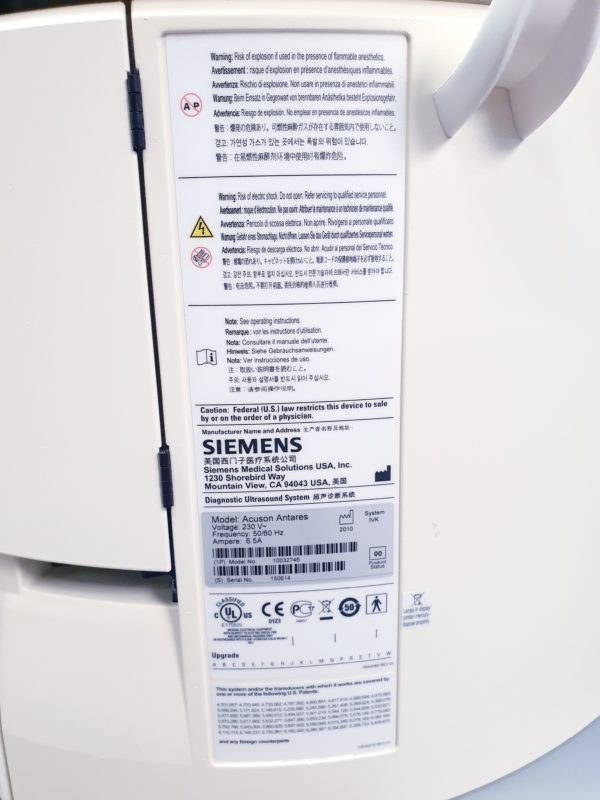 Siemens Acuson Antares Fahrdoppler Doppler + CH4-1 + VFX10-5 + PX4-1 Kardio – Bild 25