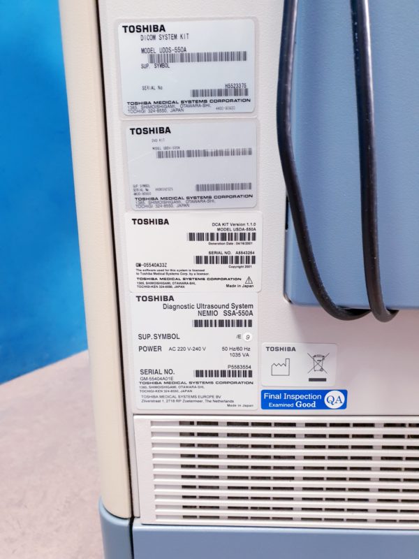 TOSHIBA NEMIO 20 SSA-550A Farbdoppler Ultraschallgerät mit 4 Sonden - und Printer – Bild 21