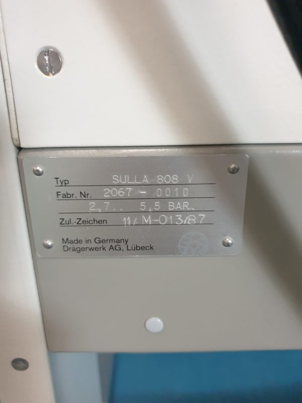 Draeger Sulla 808V  808 V Iso, Ventilog 2 , Kreisteil Barlog A – Bild 9
