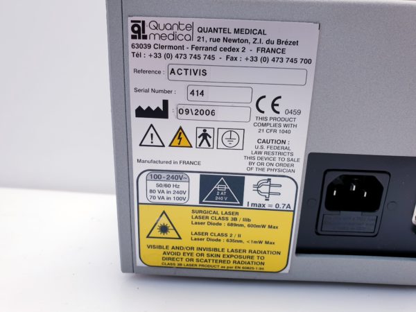 Quantel Medical Activis 689nm PDT-Diodenlaser mit Zubehör – Bild 23