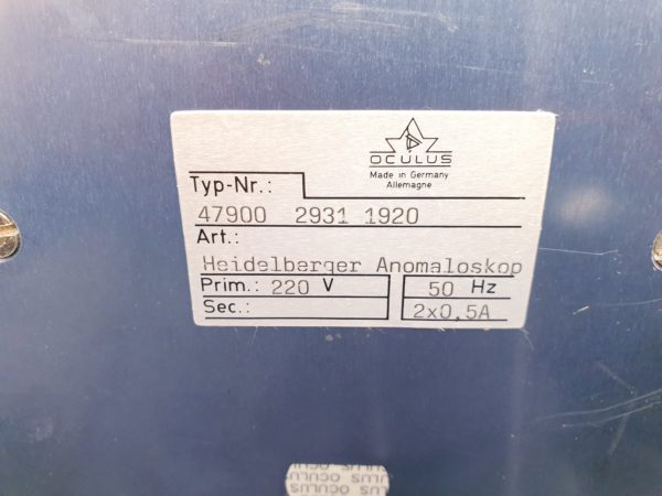 Oculus Heidelberger 47900 Anomaloskop - Transportschaden – Bild 13