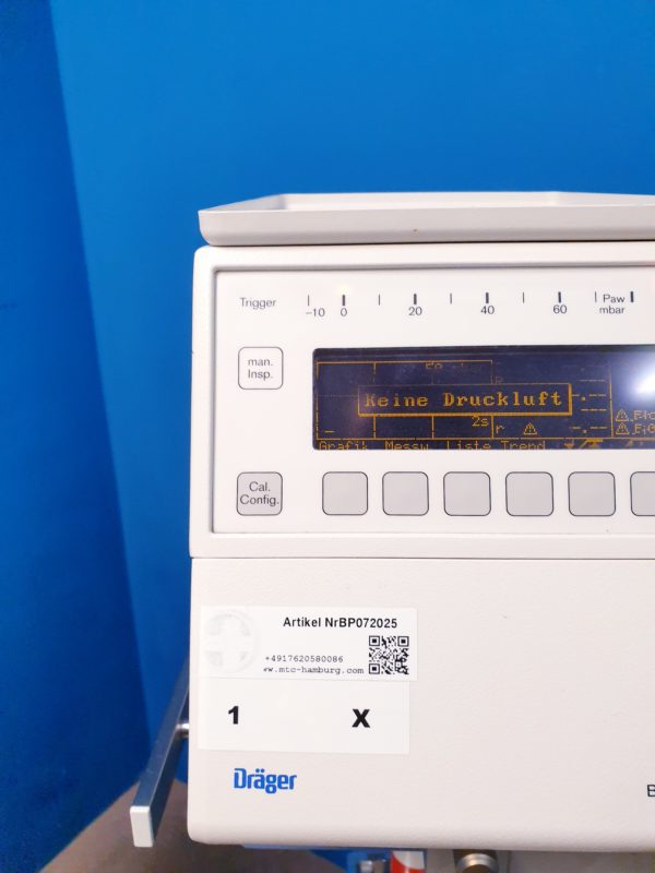 Dräger 8000 plus Beatmungsgerät Dräger Babylog+fahrbarem Stativ – Bild 2