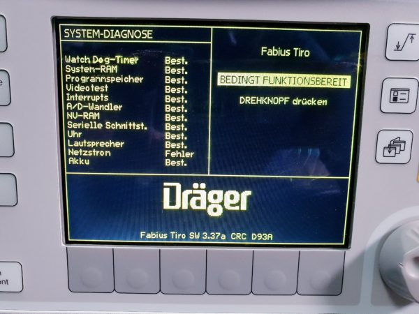 Dräger Fabius Tiro – Narkosegerät – Tischgerät ohne Kreisteil – Bild 4