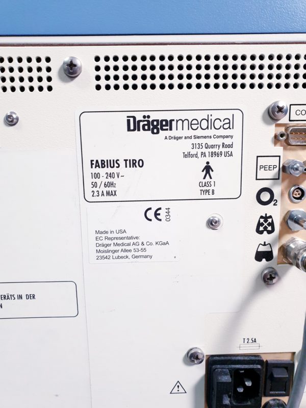 Dräger Fabius Tiro – Narkosegerät – Tischgerät ohne Kreisteil – Bild 9