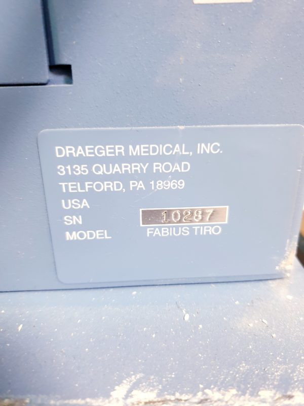 Dräger Fabius Tiro – Narkosegerät – Tischgerät ohne Kreisteil – Bild 10