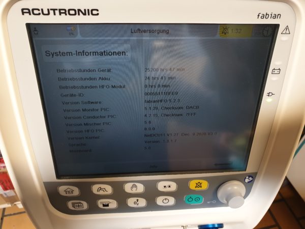 ACUTRONIC Fabian HFO - Beatmungsgerät DOM 2020 – Bild 24