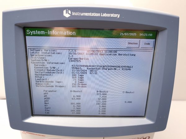 INSTRUMENTATION LABORATORY GEM Premier 3500 – Bild 6