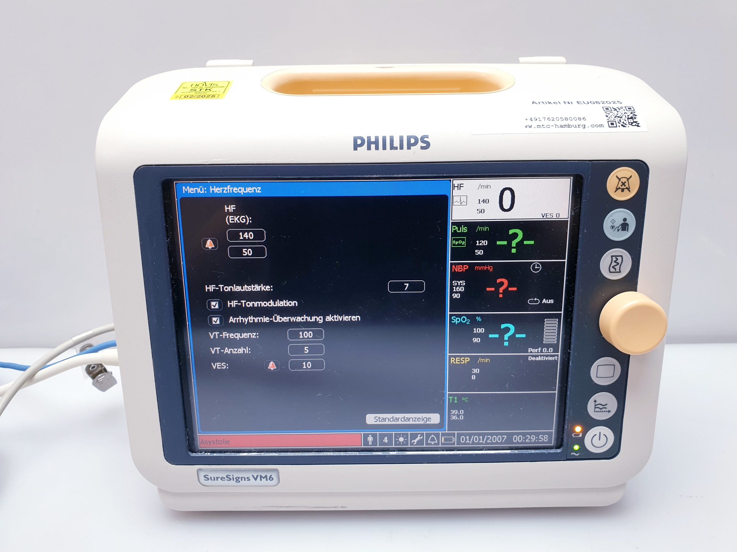 Philips SureSigns VM6 Überwachungsmonitor – Bild 8