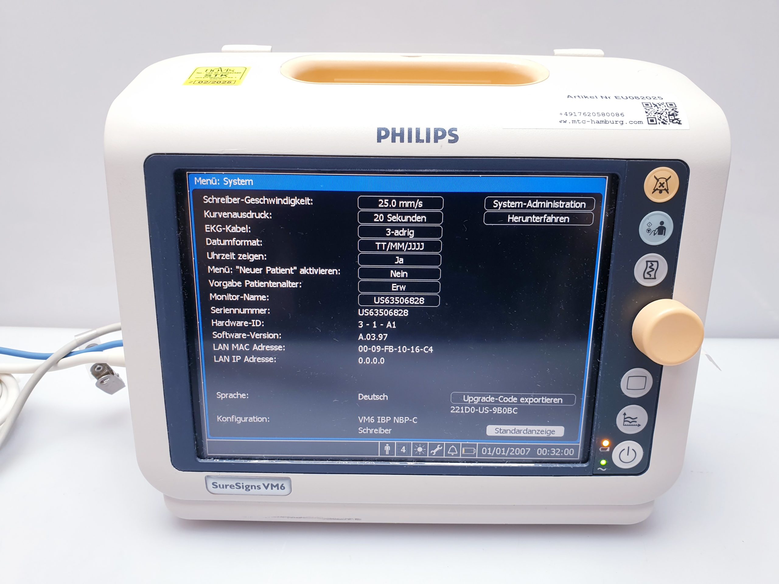 Philips SureSigns VM6 Überwachungsmonitor – Bild 11