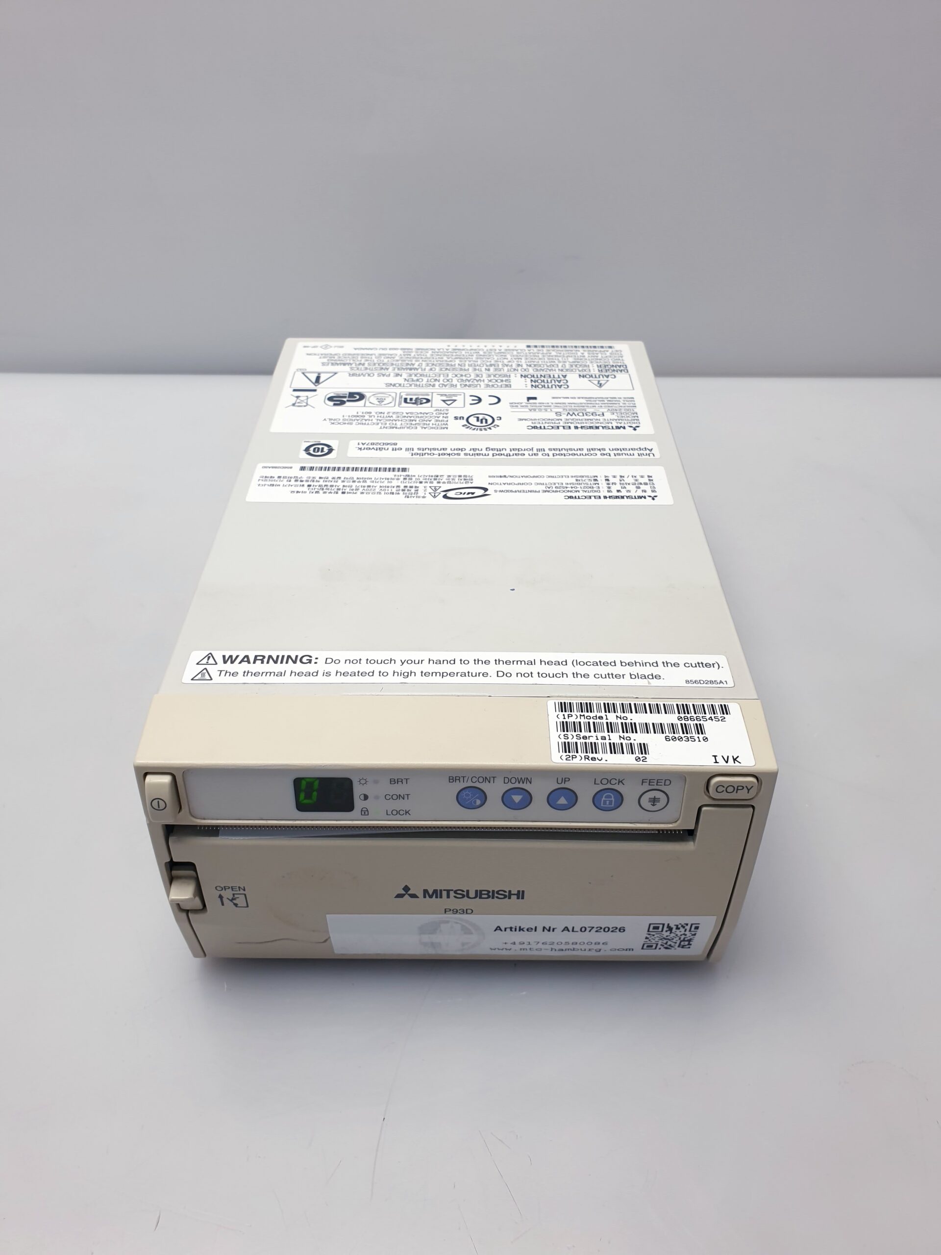 Mitsubishi P93D Ultraschall Videoprinter Thermodrucker – Bild 10