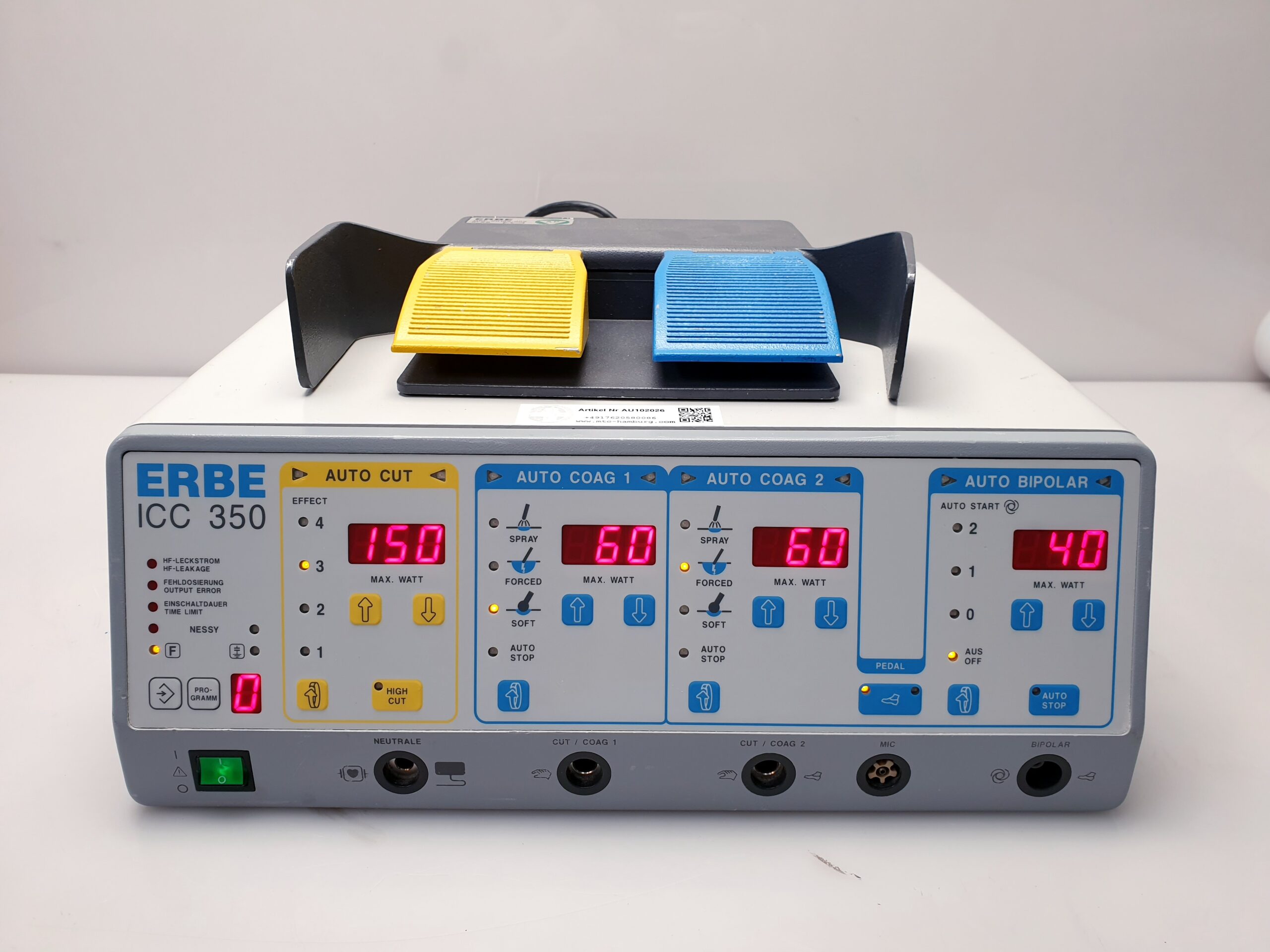 ERBE ICC 350 ICC350 E-Serie HF-Chirurgiegerät 300 Watt Leistung – Bild 12
