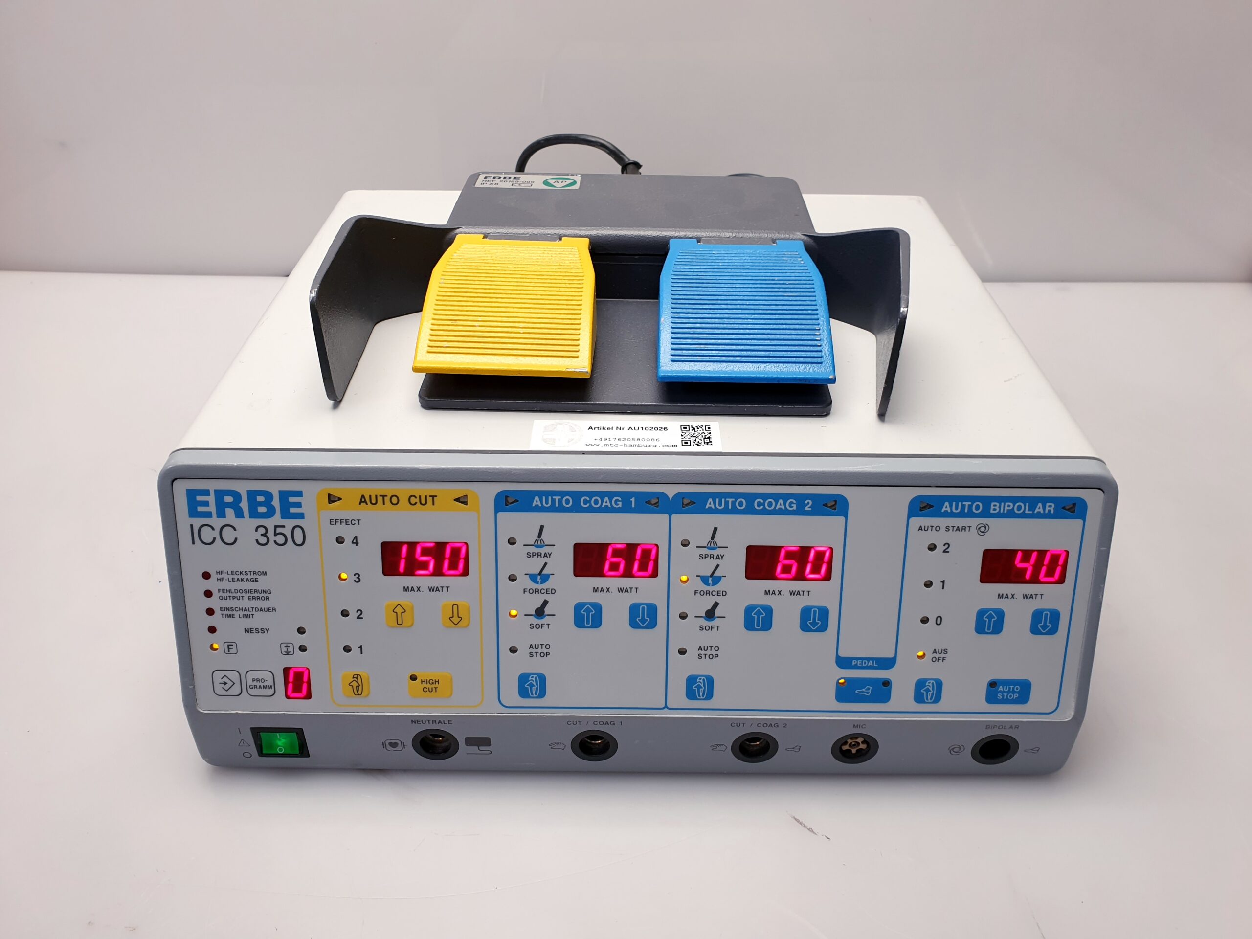 ERBE ICC 350 ICC350 E-Serie HF-Chirurgiegerät 300 Watt Leistung – Bild 13
