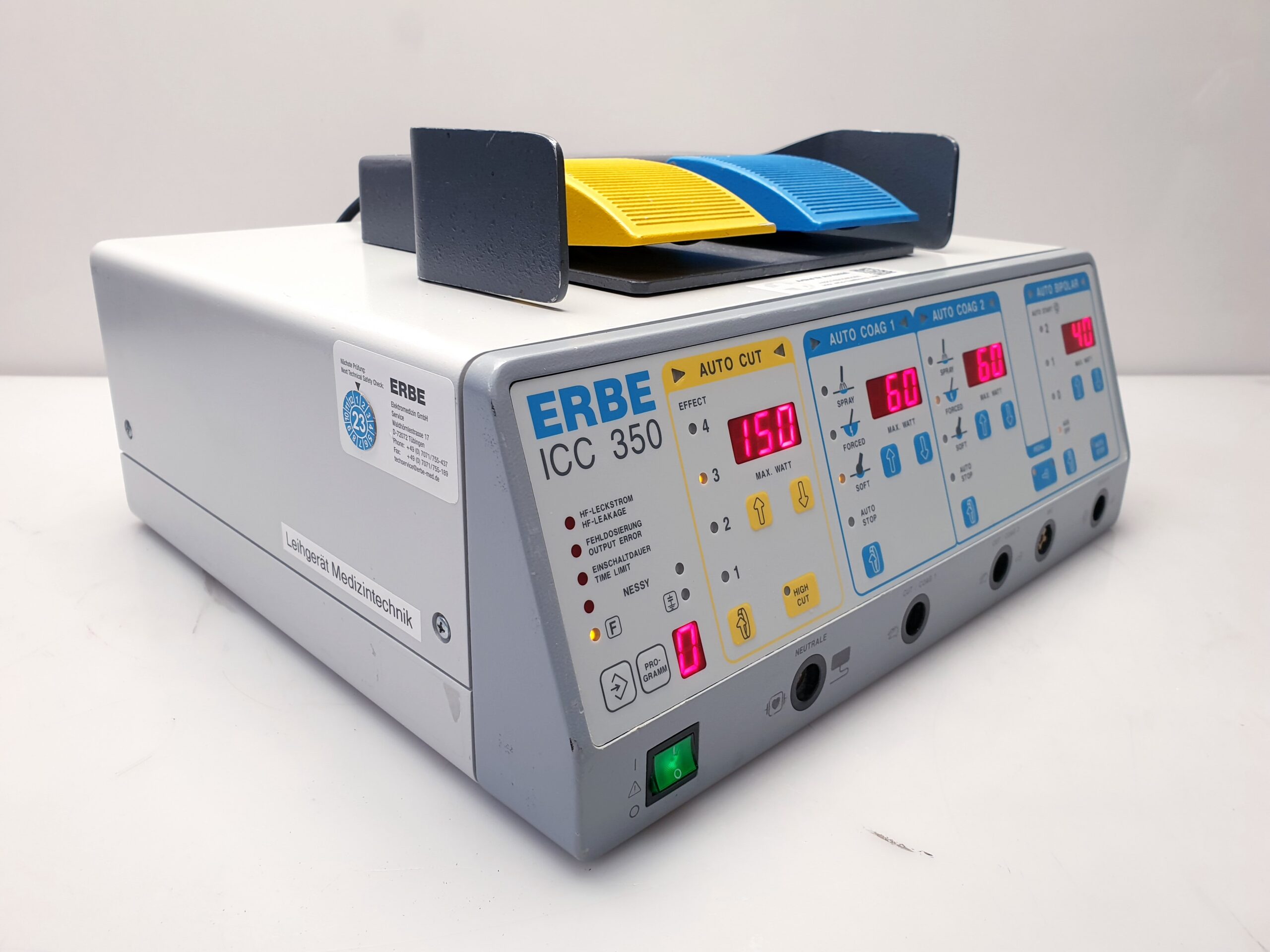 ERBE ICC 350 ICC350 E-Serie HF-Chirurgiegerät 300 Watt Leistung – Bild 17
