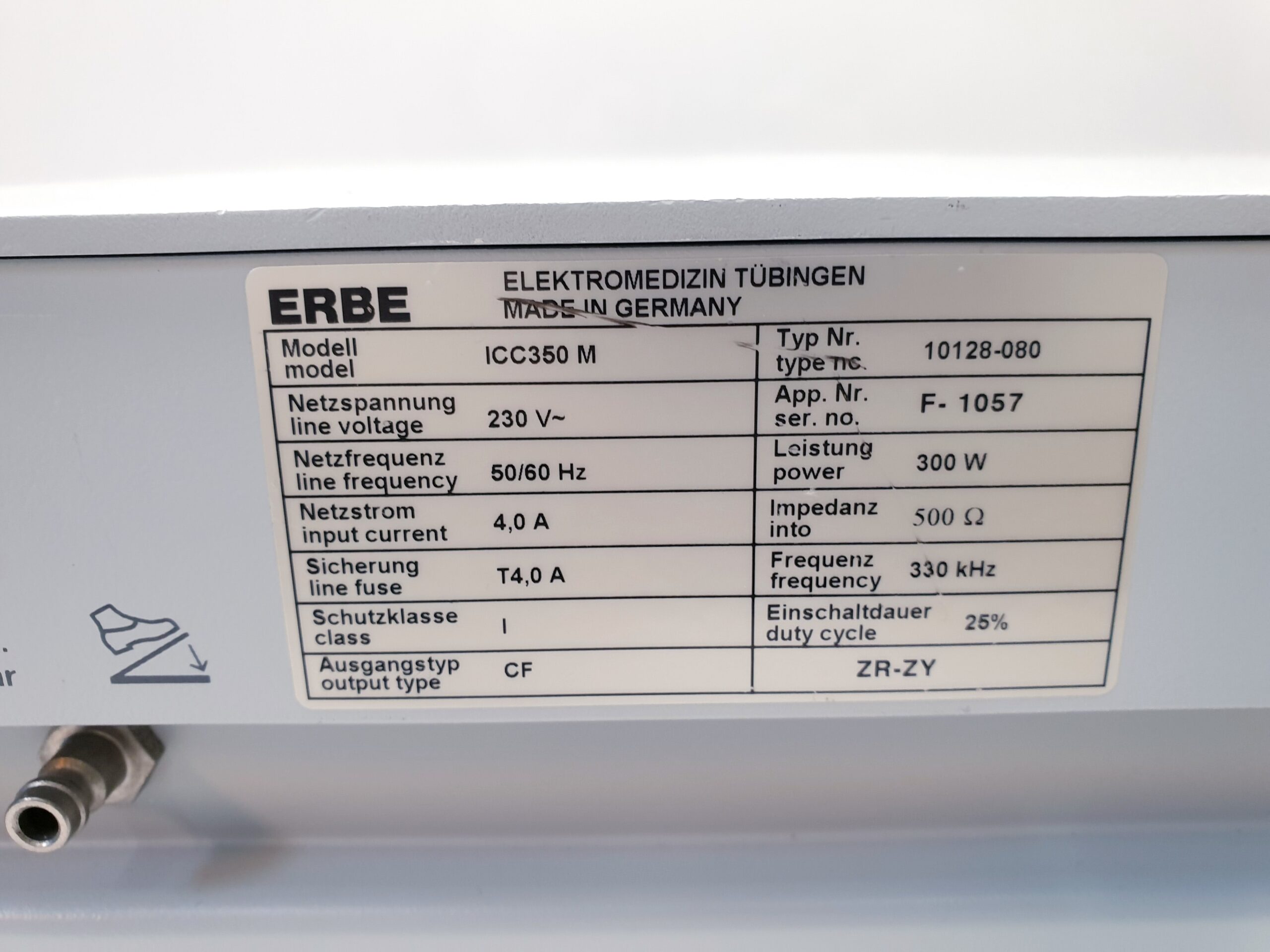 ERBE ICC 350 ICC350 E-Serie HF-Chirurgiegerät 300 Watt Leistung – Bild 20