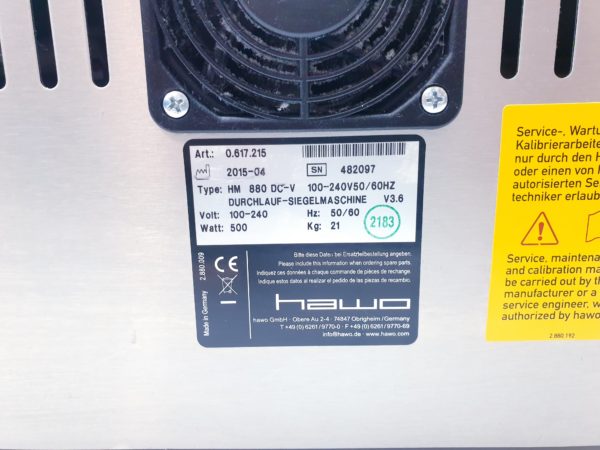 Hawo hm 880 DC-V  Folienschweizgerät Durchlaufsiegelgerät hm 880 DC-V – Bild 10