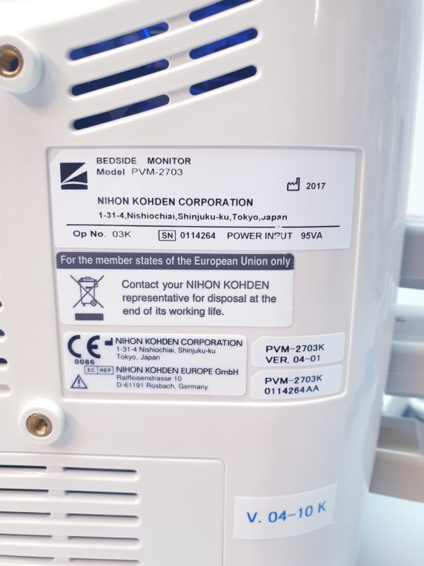Nihon Kohden PVM 2703  VISMO Überwachungsmonitor – Bild 20