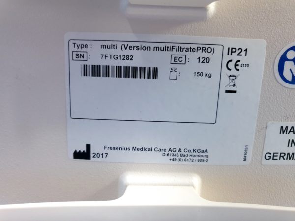 Fresenius multifiltratePRO - Dialysegerät - Fresenius Multi Filtrate PRO – Bild 14
