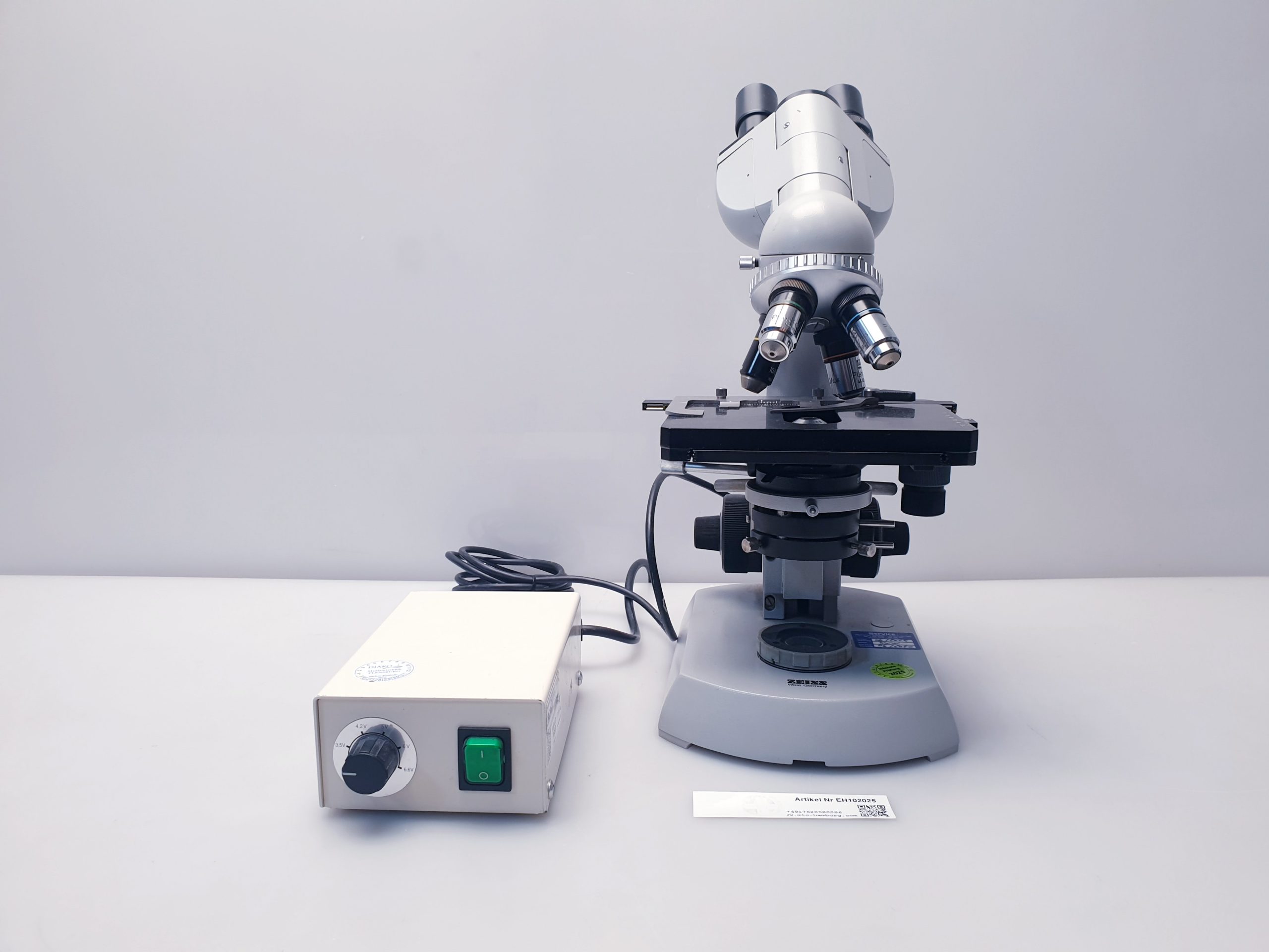 Carl Zeiss Mikroskop 47 34 15  mit 4 Objektiven  10 x – Bild 3