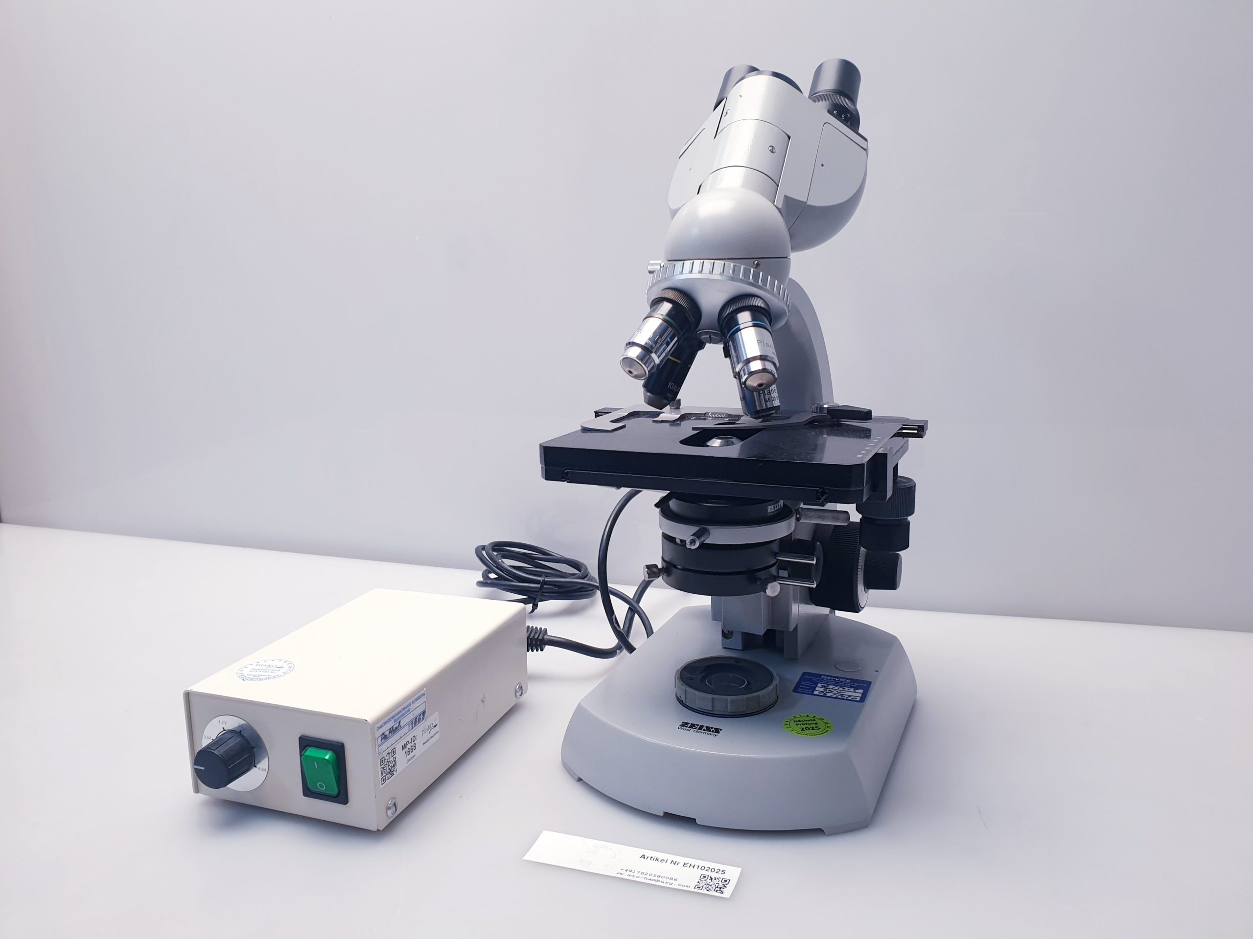 Carl Zeiss Mikroskop 47 34 15  mit 4 Objektiven  10 x – Bild 4