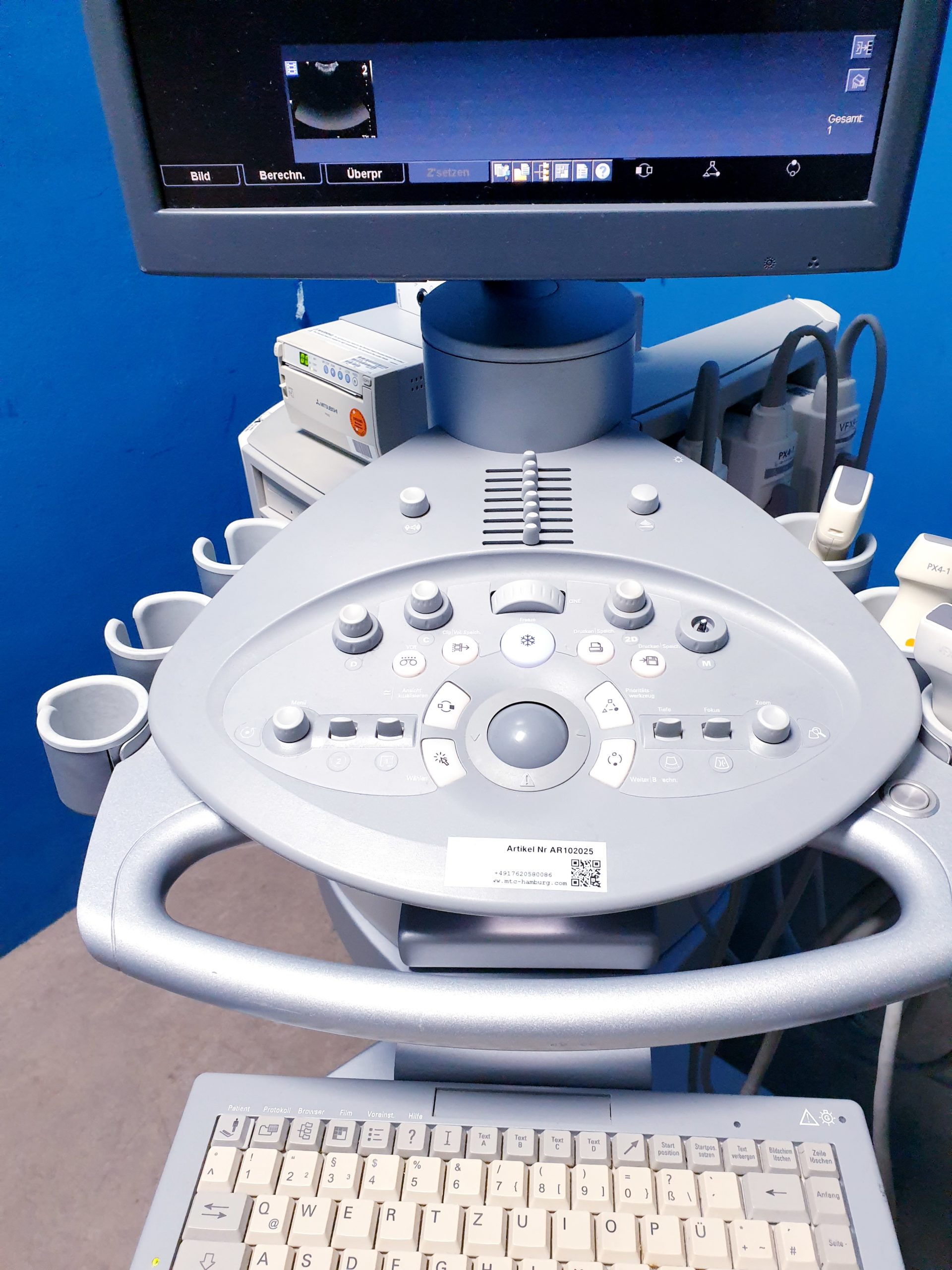 Siemens Acuson Antares Ultraschall Gerät mit 3 Sonden CH4-1 + PX4-1 + VFX9-4 – Bild 3