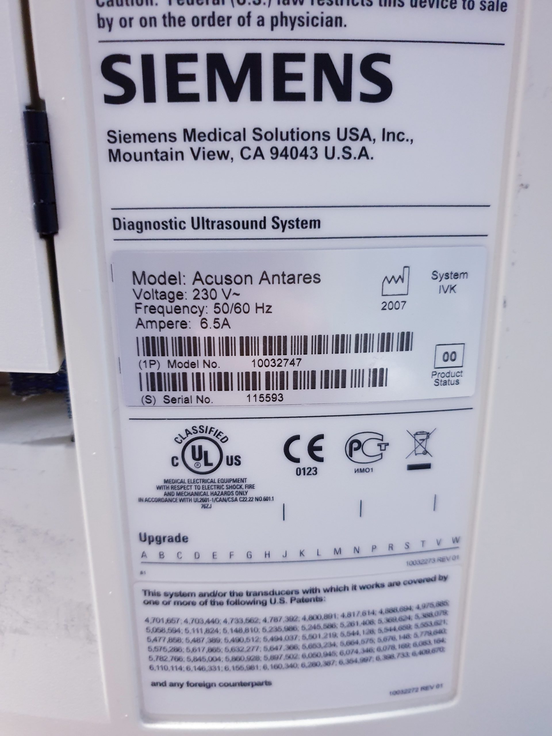 Siemens Acuson Antares Ultraschall Gerät mit 3 Sonden CH4-1 + PX4-1 + VFX9-4 – Bild 33