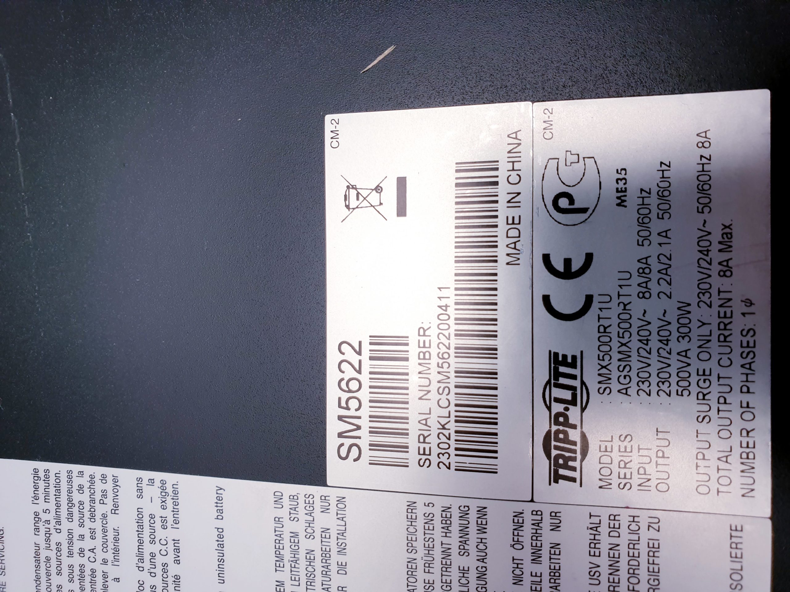 TRIPP-LITE SmartPro SM5622 - SMX500RT1U UPS USV – Bild 9