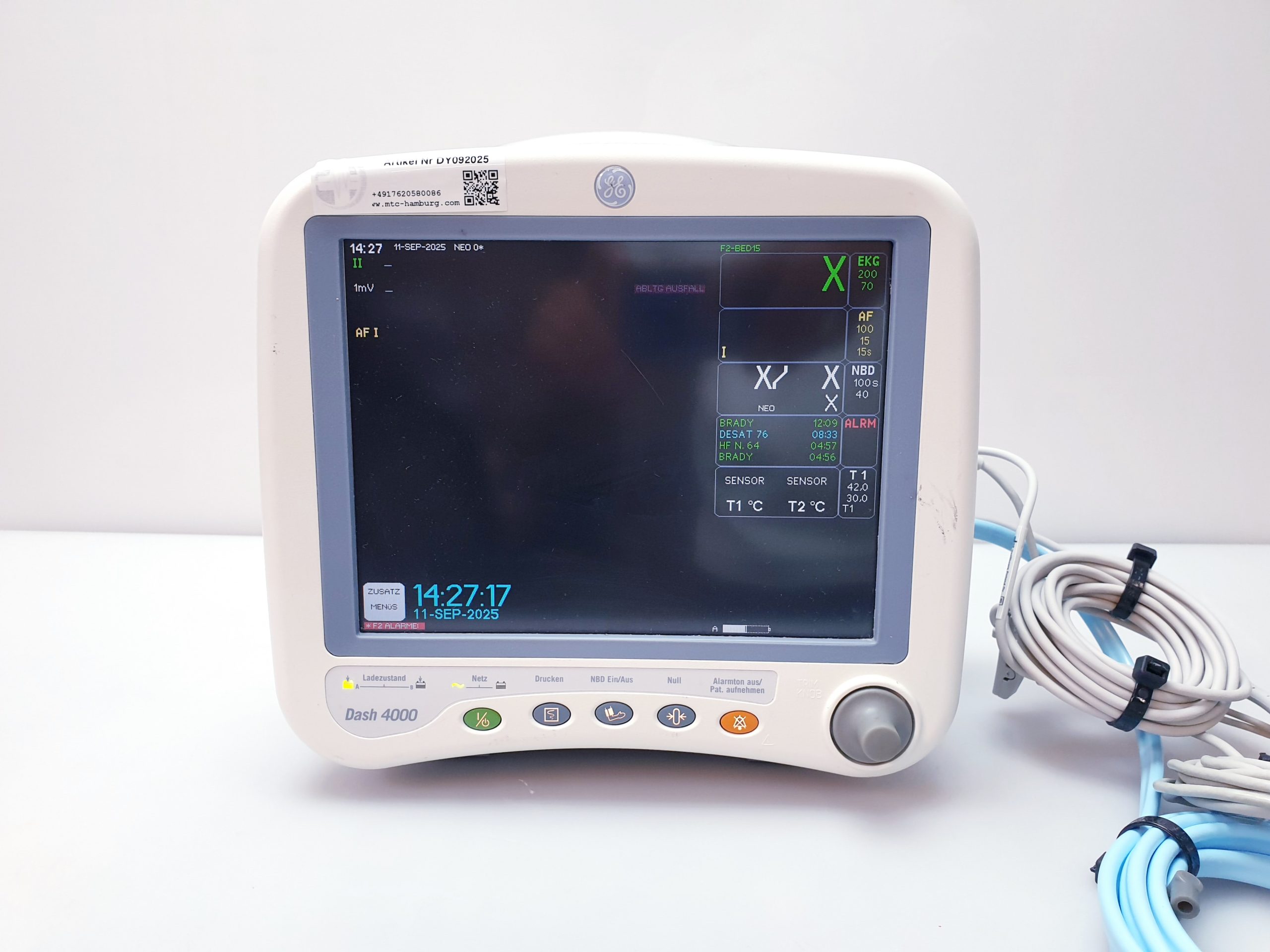 GE DASH 4000 Überwachungsmonitor - unvollständig – Bild 5