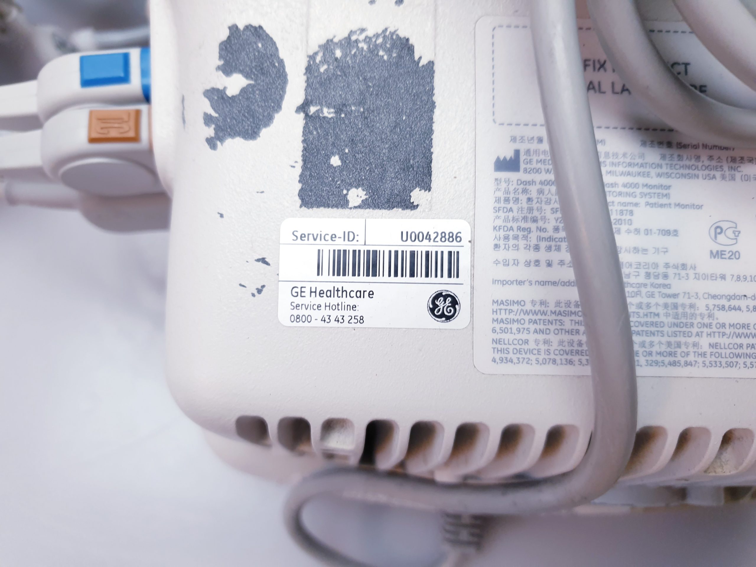 GE DASH 4000 Überwachungsmonitor - unvollständig – Bild 19