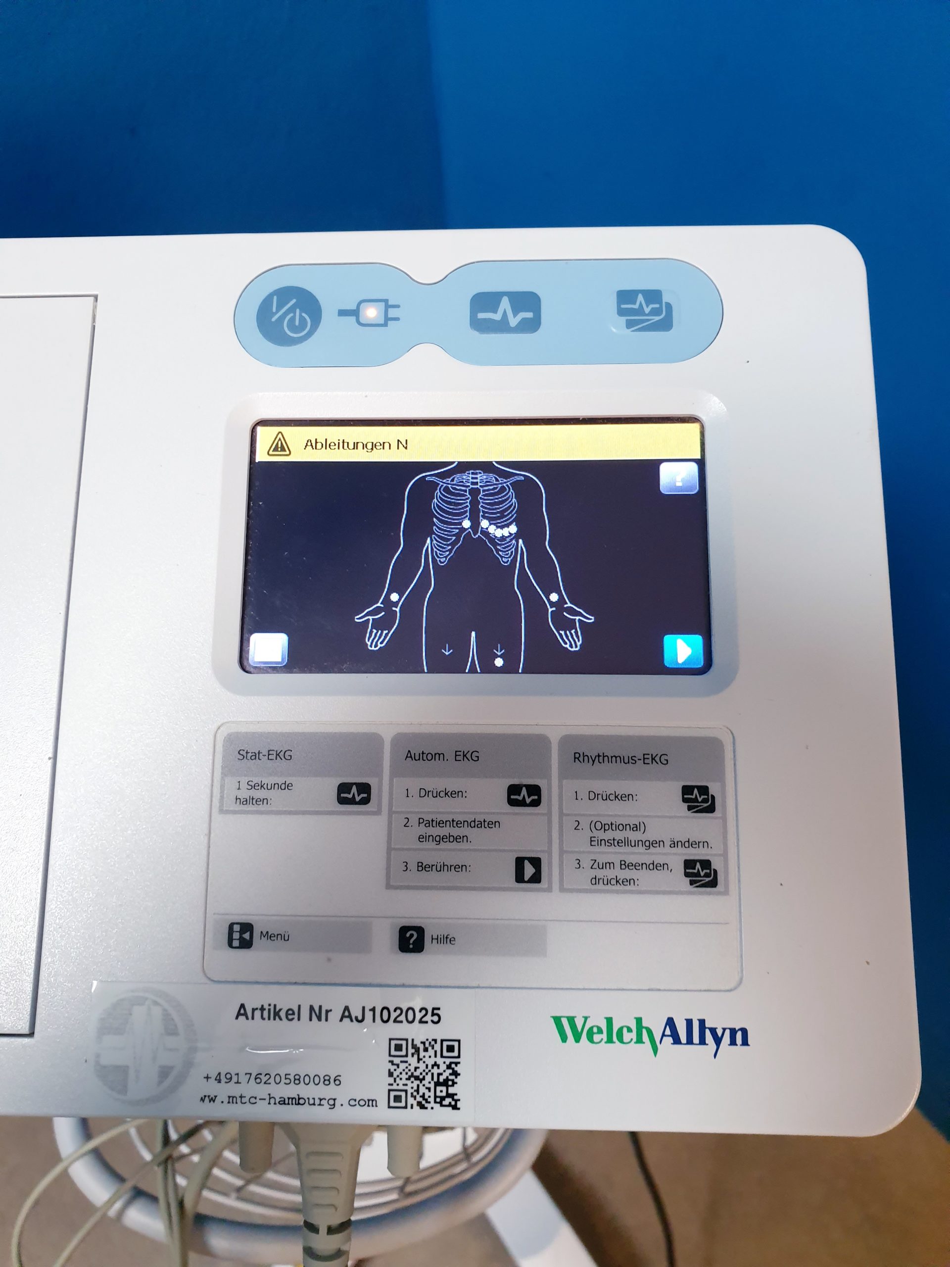 Welch Allyn Ref 405881 EKG mit Ableitungskabel – Bild 5