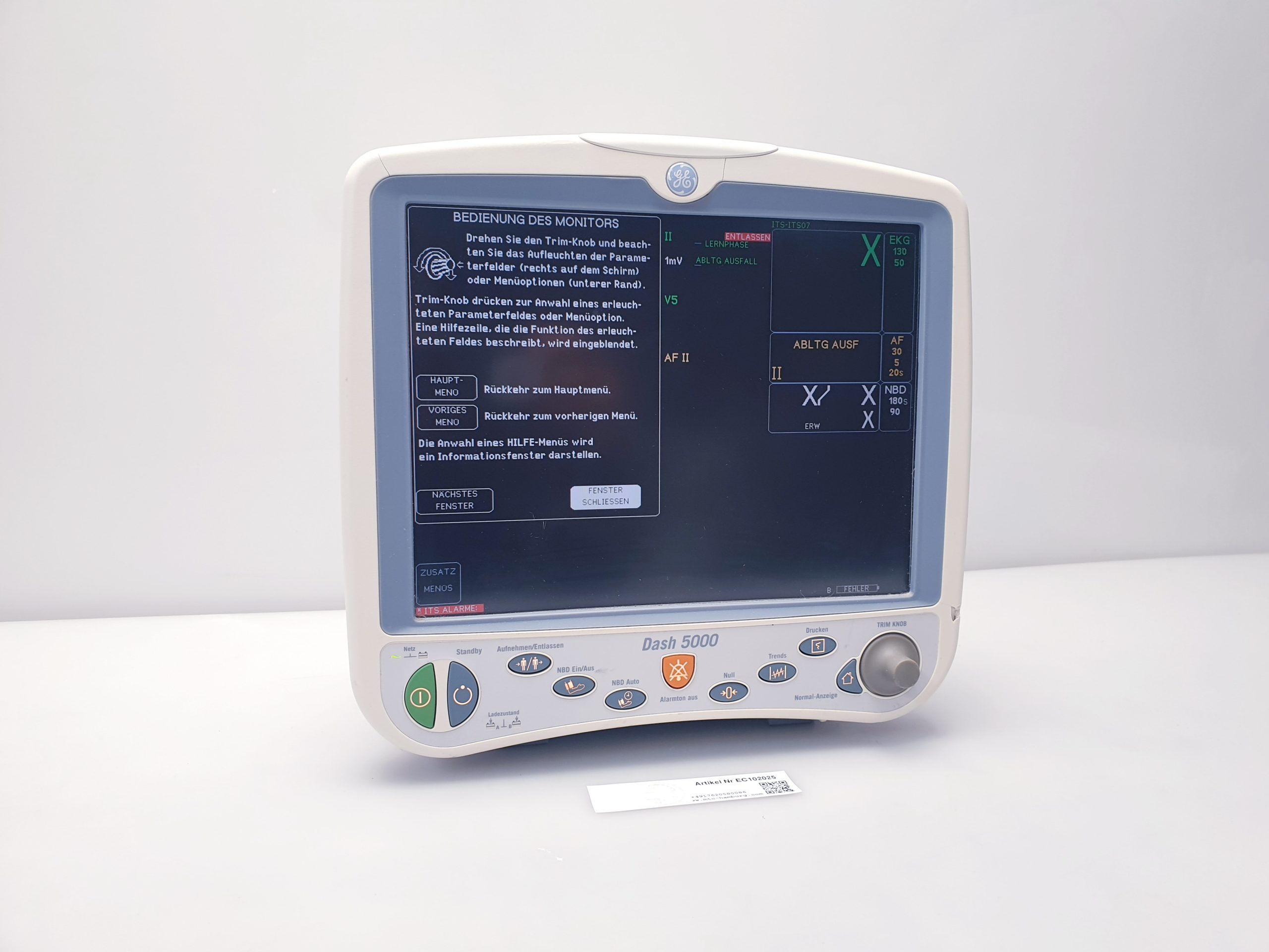 GE Dash 5000 Patient Monitor Überwachungsmonitor – Bild 3