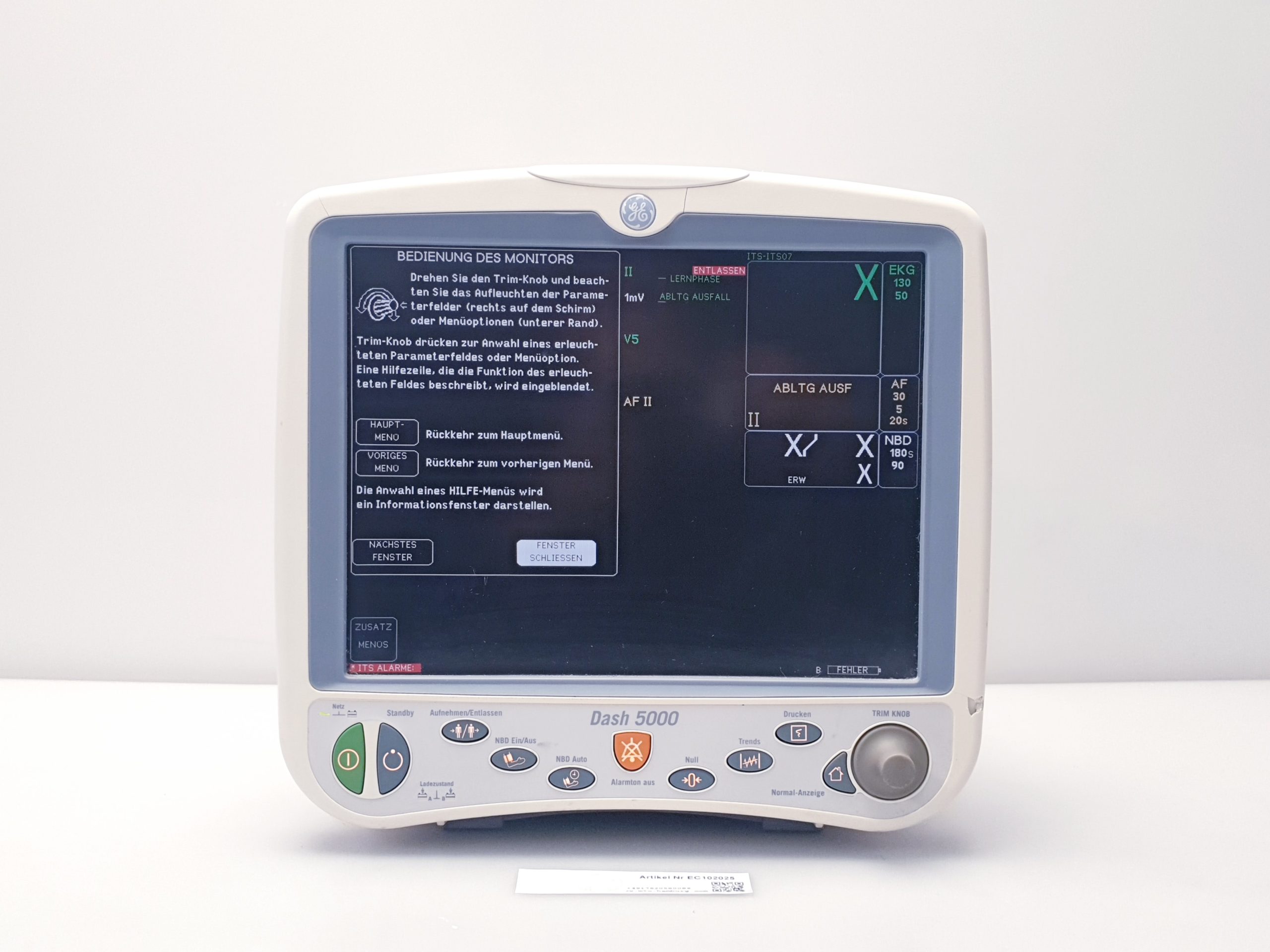 GE Dash 5000 Patient Monitor Überwachungsmonitor – Bild 4