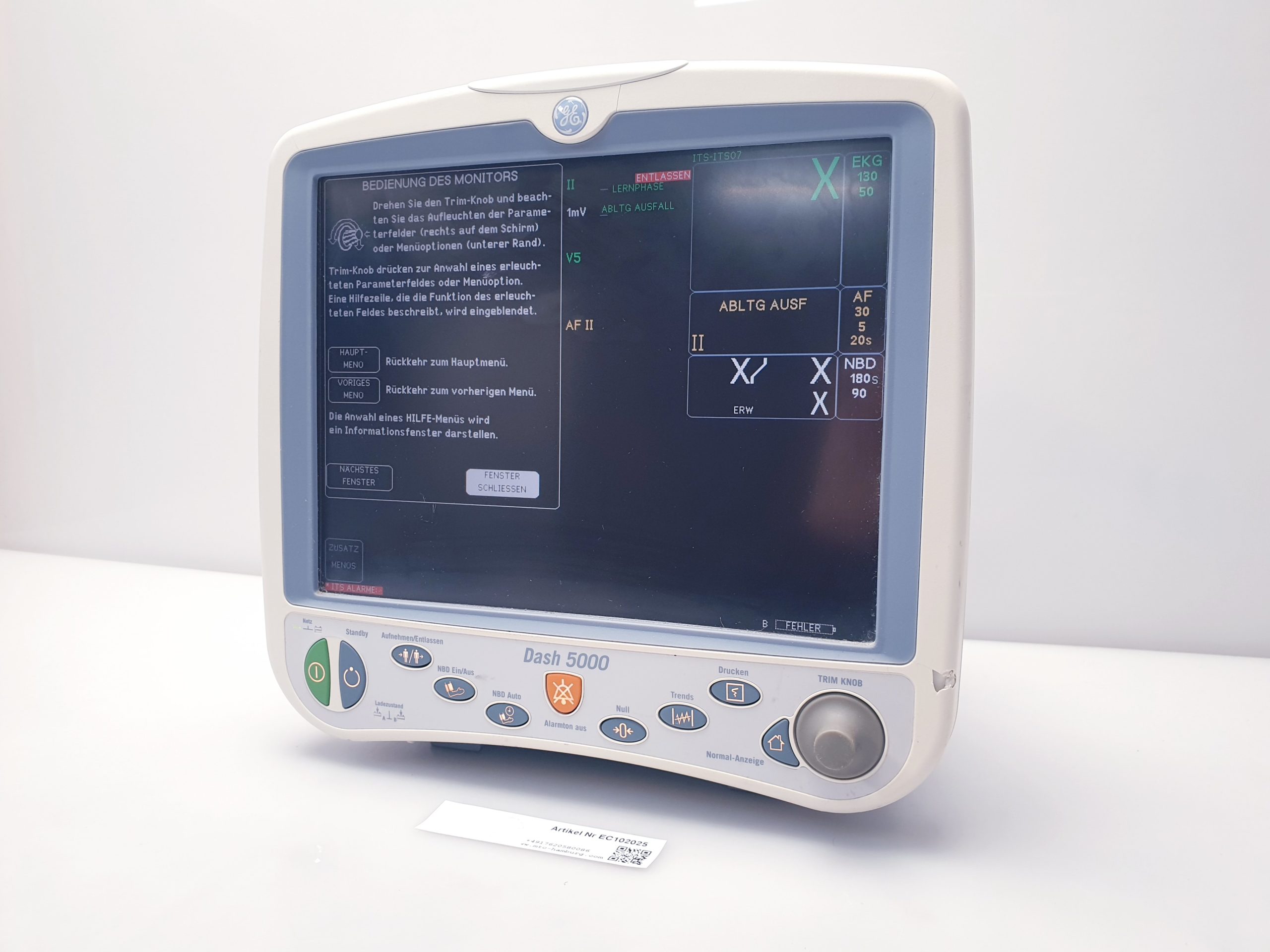 GE Dash 5000 Patient Monitor Überwachungsmonitor – Bild 5