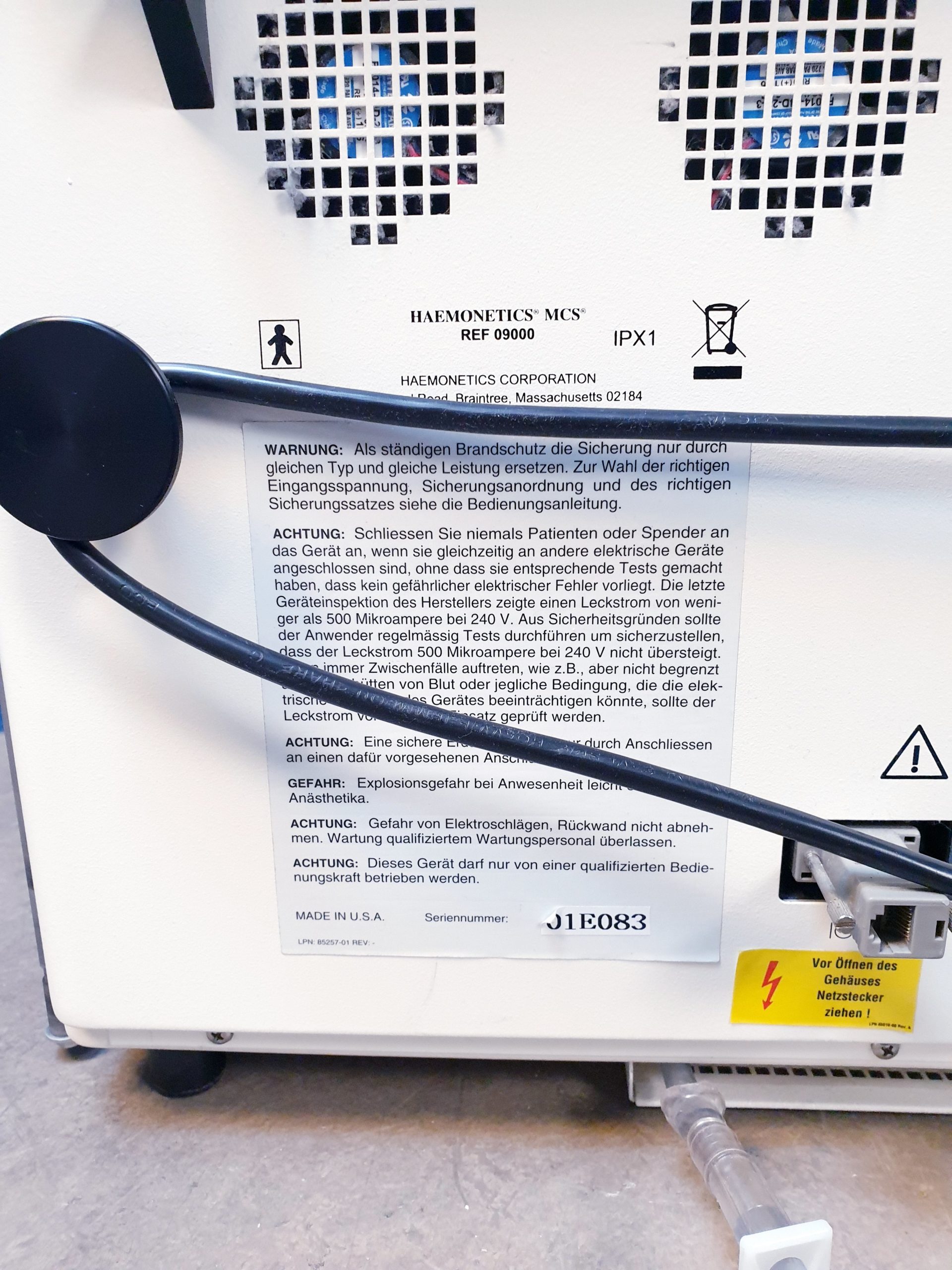 HAEMONETICS MCS plus 9000 Apheresesystem – Bild 15