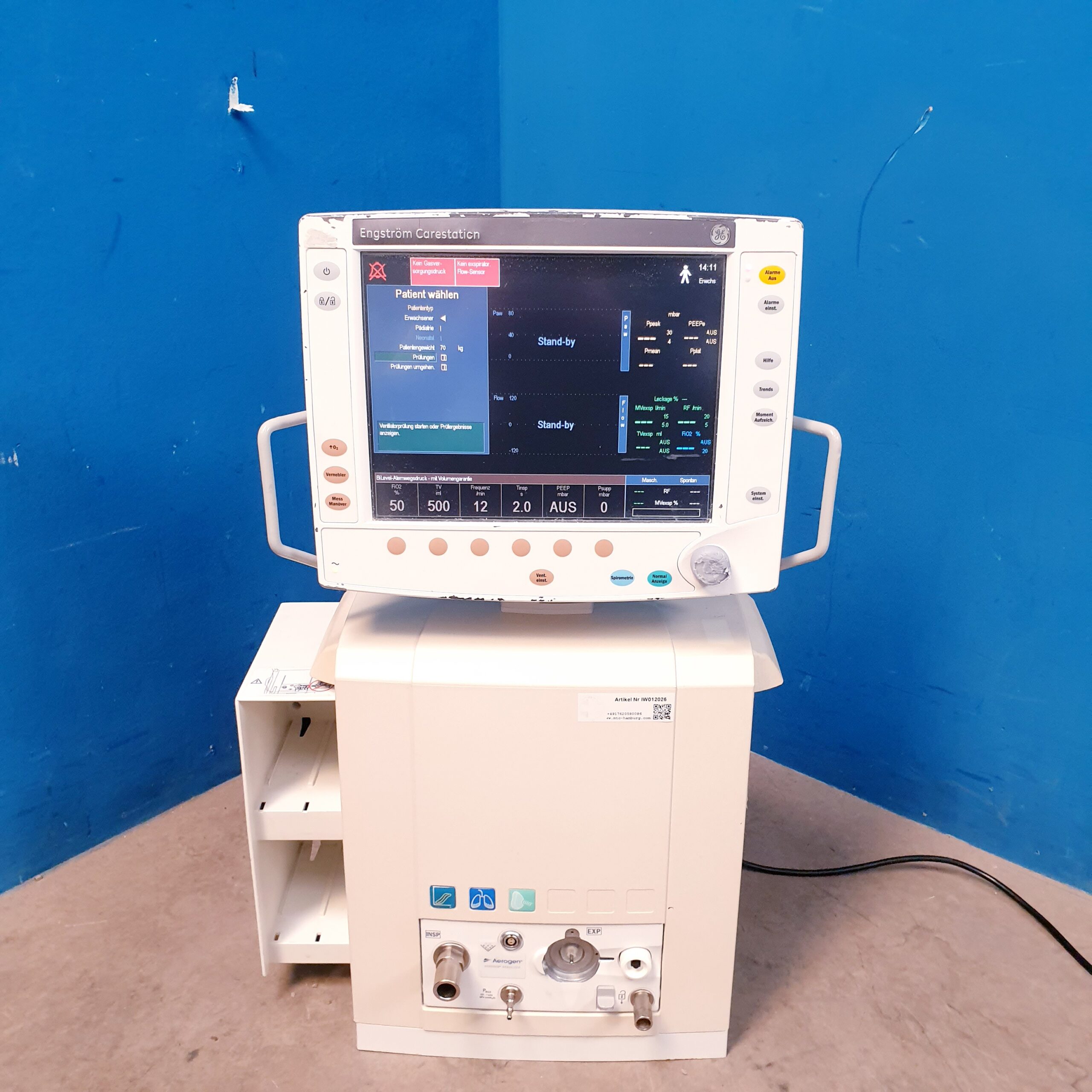 GE Engstrom Carestation Ventilator Beatmungsgerät – Bild 3