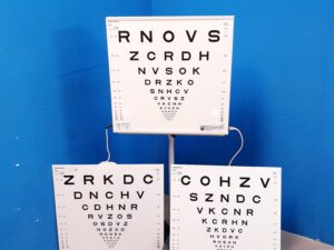 ETDRS-Sehtafel zur präzisen Messung der Sehschärfe