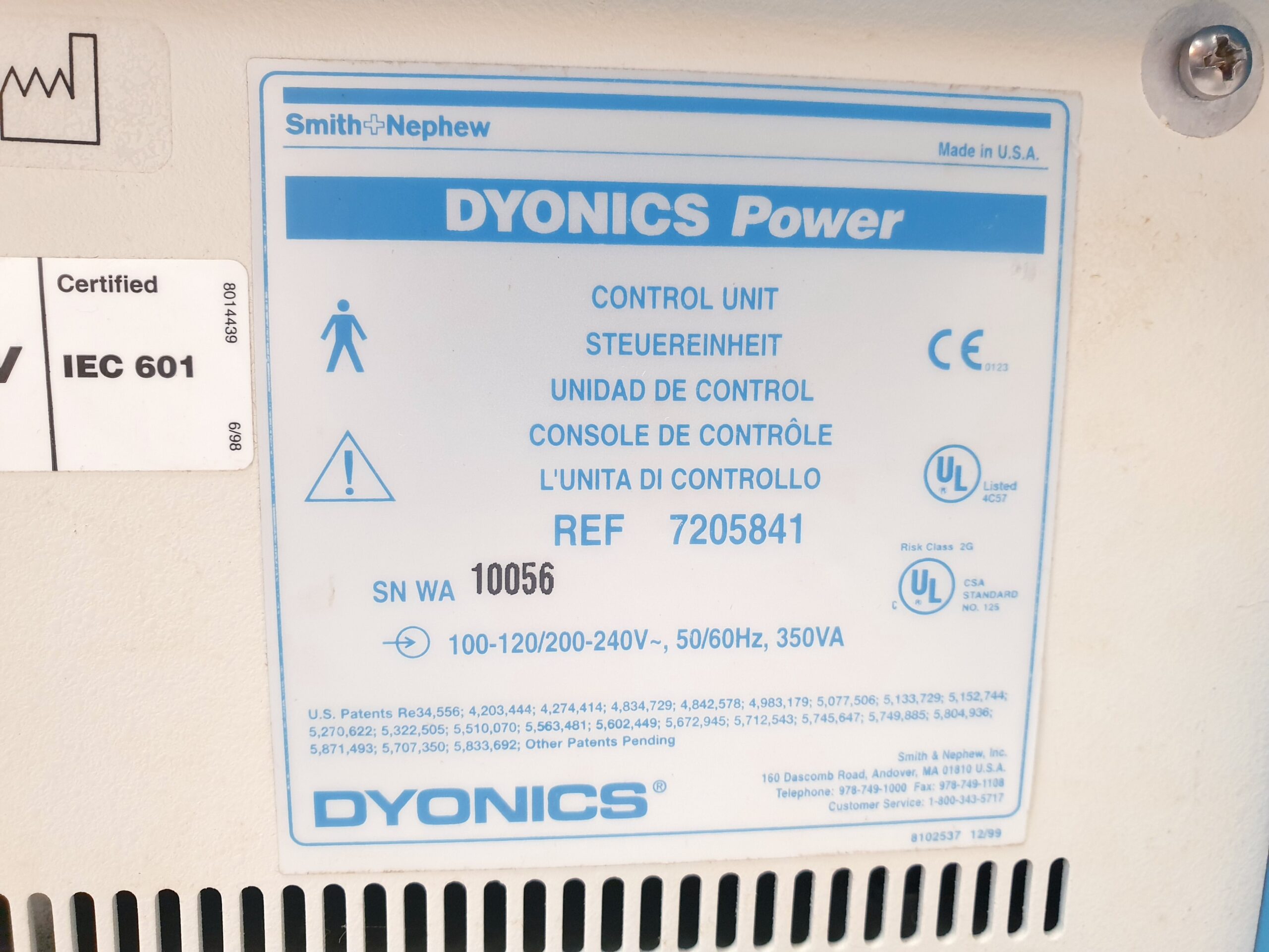 Smith DYONICS 7205841 Power Control Unit Steuereinheit – Bild 7