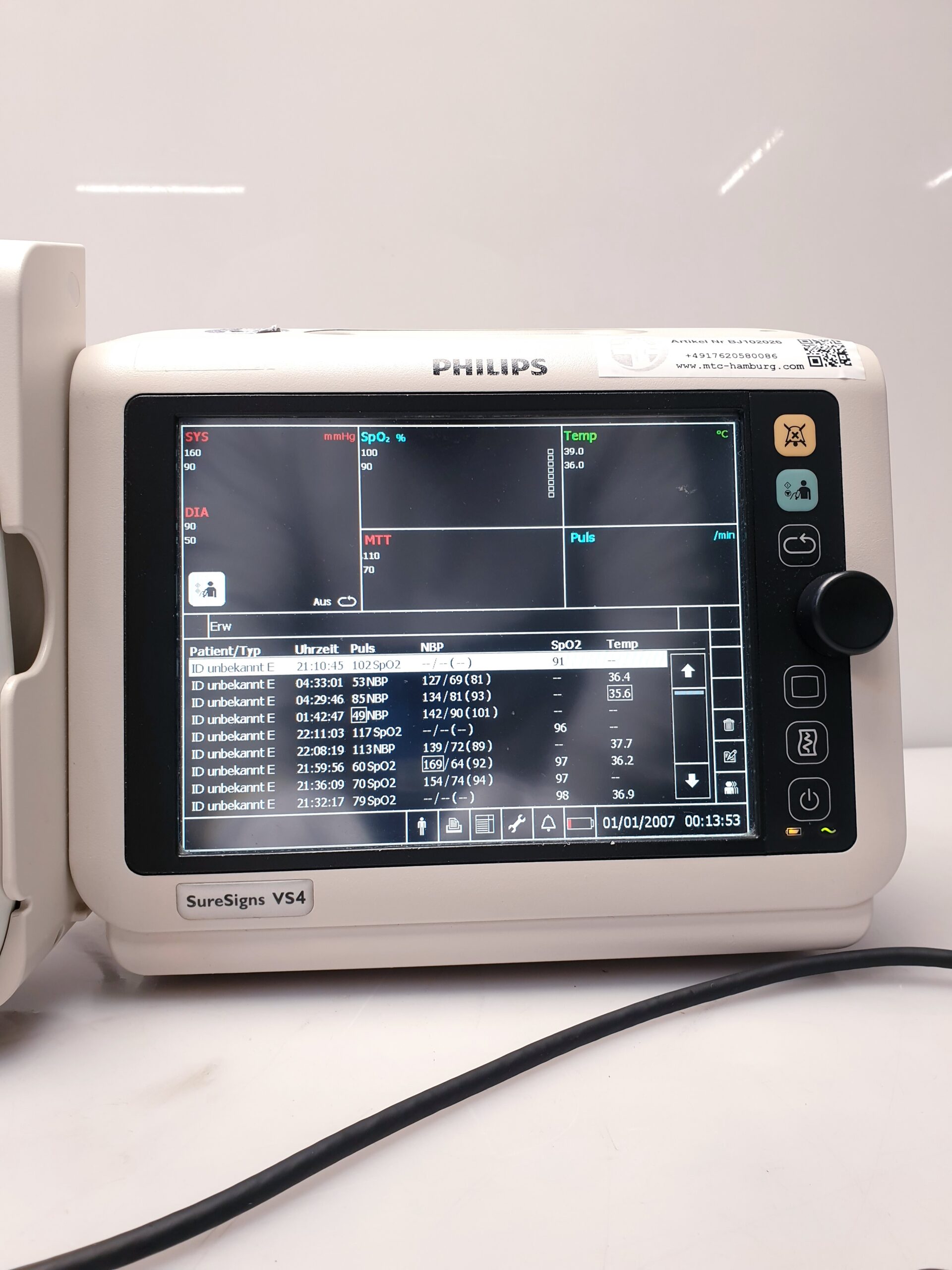 Philips SureSigns VS4 VS 4 Überwachungsmonitor – Bild 3