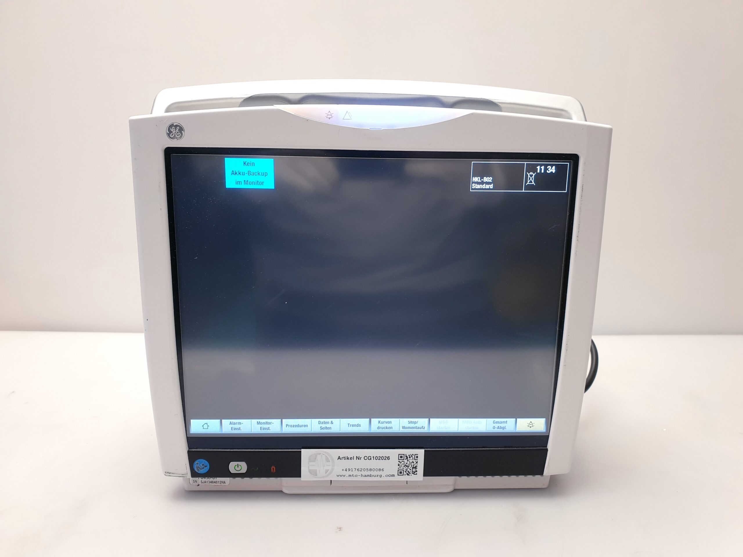 GE Medical B450 B 450 Patientenmonitor CARESCAPE Monitor B450 – Bild 4
