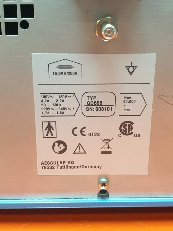 Aesculap microspeed arthro GD665 // GD 665 Control Unit