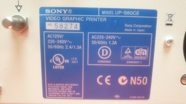 SONY UP-980 CE Digital Graphic Printer Thermo Drucker X-Ray Röntgen