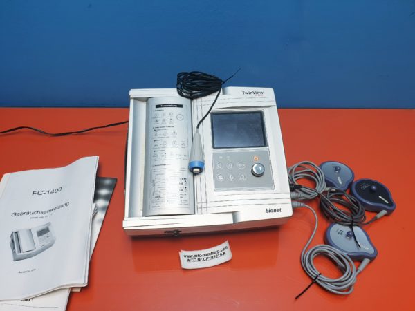 Bionet TwinView FC1400  CTG  Fetalmonitor mit 02 US und 1x Toco Sonde ( n )