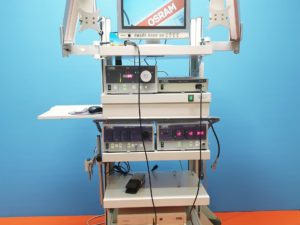 STORZ Laparaskopie Turm mit  1CCU + S3 Kamerakopf , Xenon Lichtquelle // Endoflator // ...