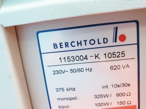 Berchtold Elektrotom 640 HF-Gerät // HF-Chirugiegerät