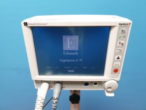 Edwards Lifesciences Vigilance II Überwachungs Patientenmonitor Typ VIG2E MIT ZUBEHÖR FAHRBAR