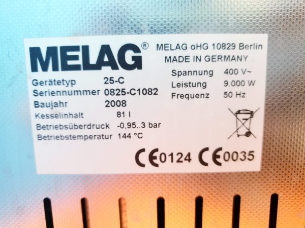 MELAG Cliniklav 25-C // 25 C Reinigungs- Und Desinfektionsgerät  Sterilistaor