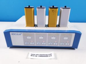 Aesculap GA6327M Akkuladegerät  mit;  02 Akkus  GA626  und 02 Akkus GA616