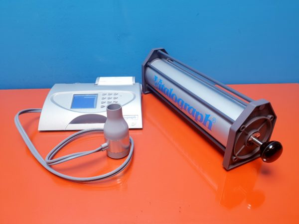 Vitalograph ALPHA Modell 6000 Spirometer Lungenfunktionsmeßgerät mit Kalibrierpumpe