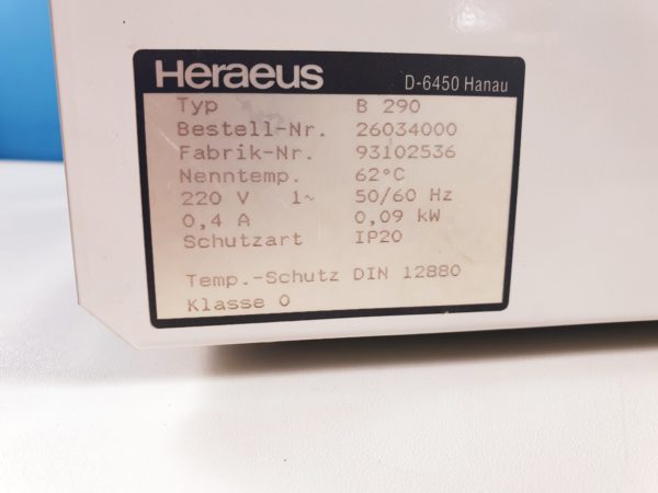 Heraeus B 290 // B290 Wärmeschrank, Brutschrank