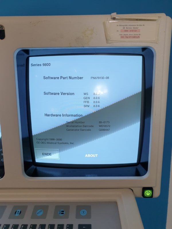 GE OEC 9800 Neurovascular  Neuro Vas C-Arm C BOGEN