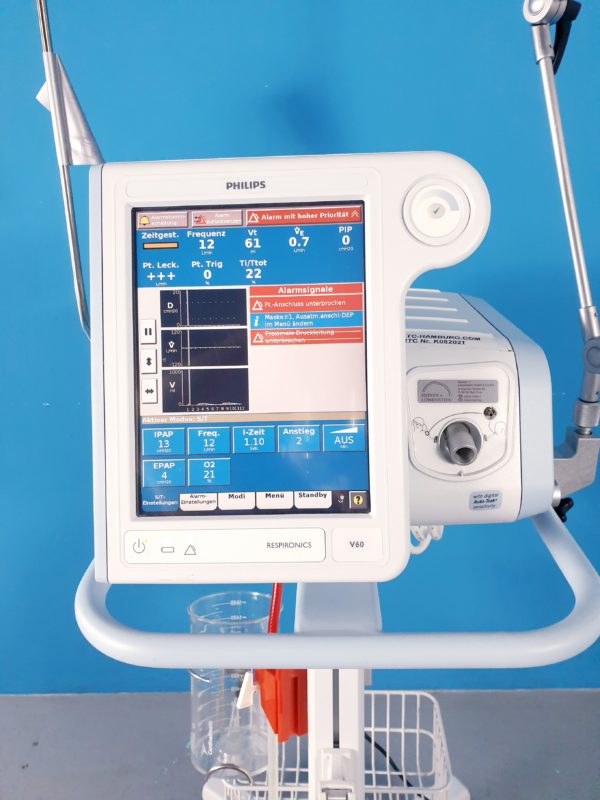 Philips Respironics V60  // V 60 Beatmungsgerät Fahrbar - auf Fahrbarem Gestell